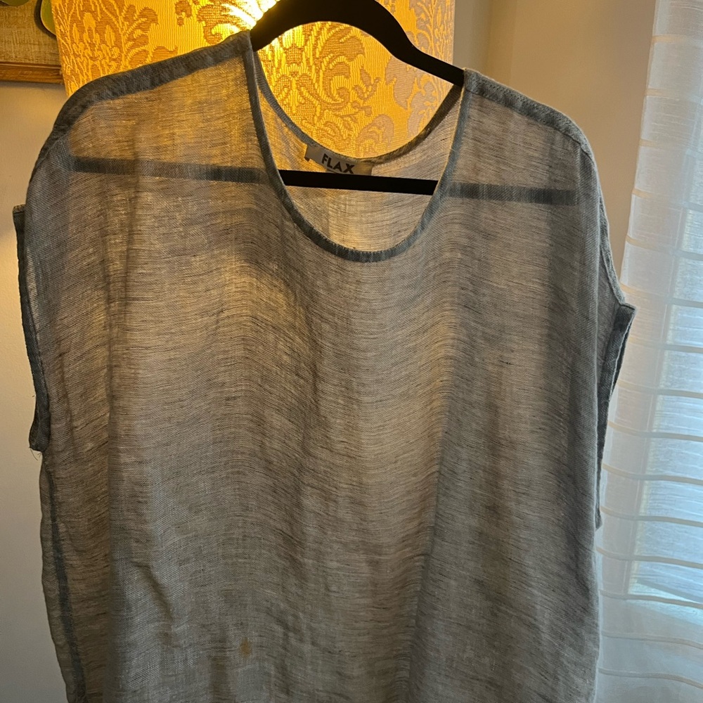 Flax Charcoal Short Sleeve Top